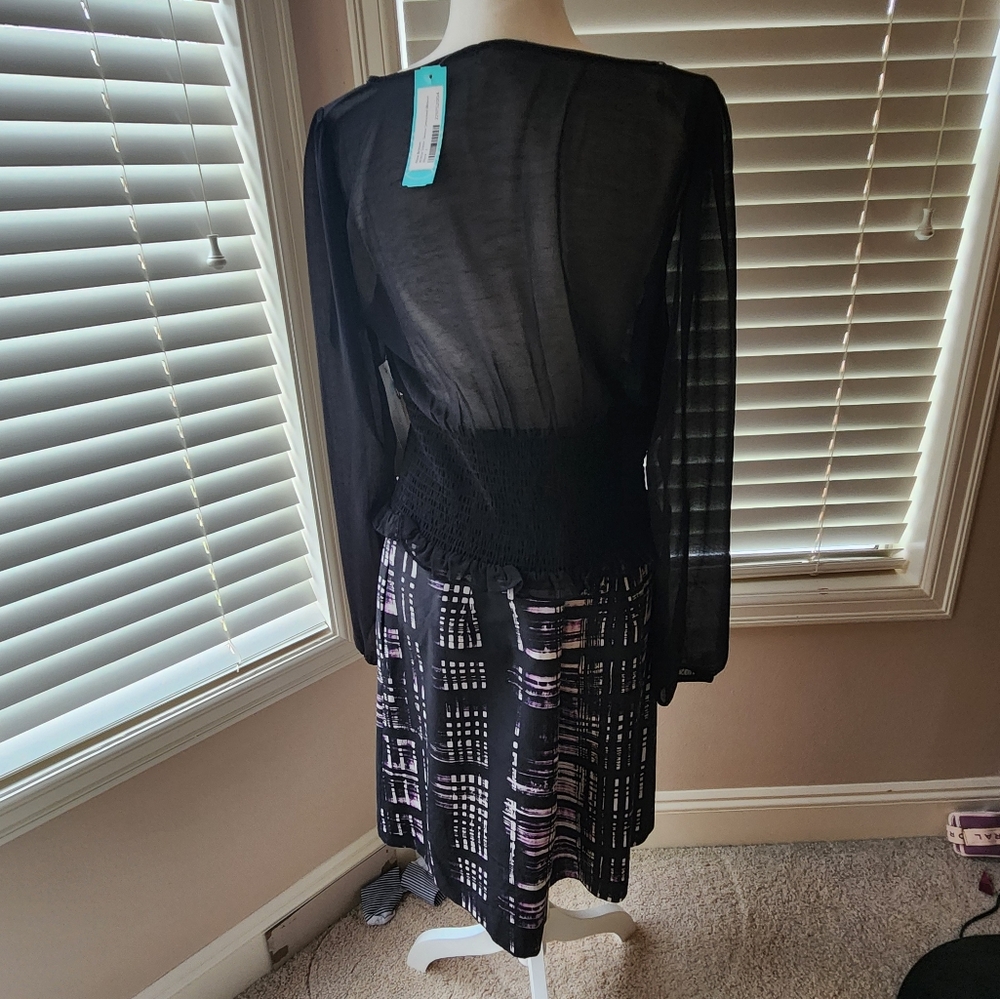 Sheer black blouse